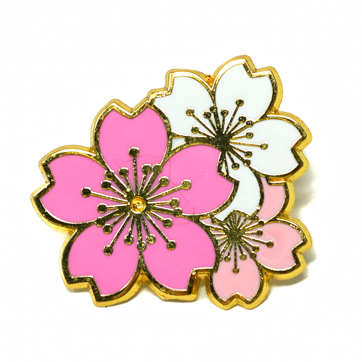 Three Cherry Blossom Flower Lapel Pin