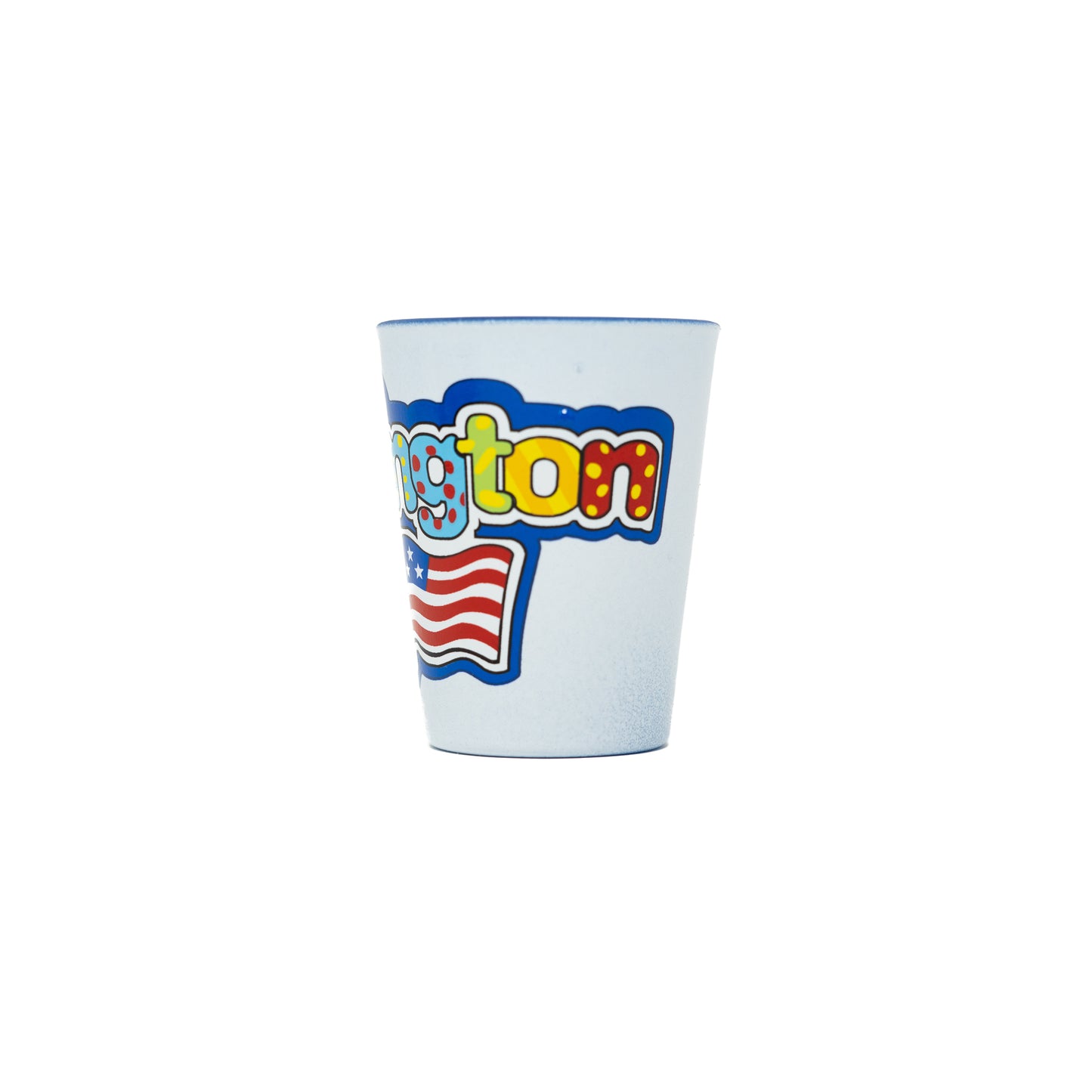 Washington DC Bubble Text Shot Glass