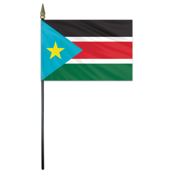 South Sudan Flag - 4x6in Stick Flag