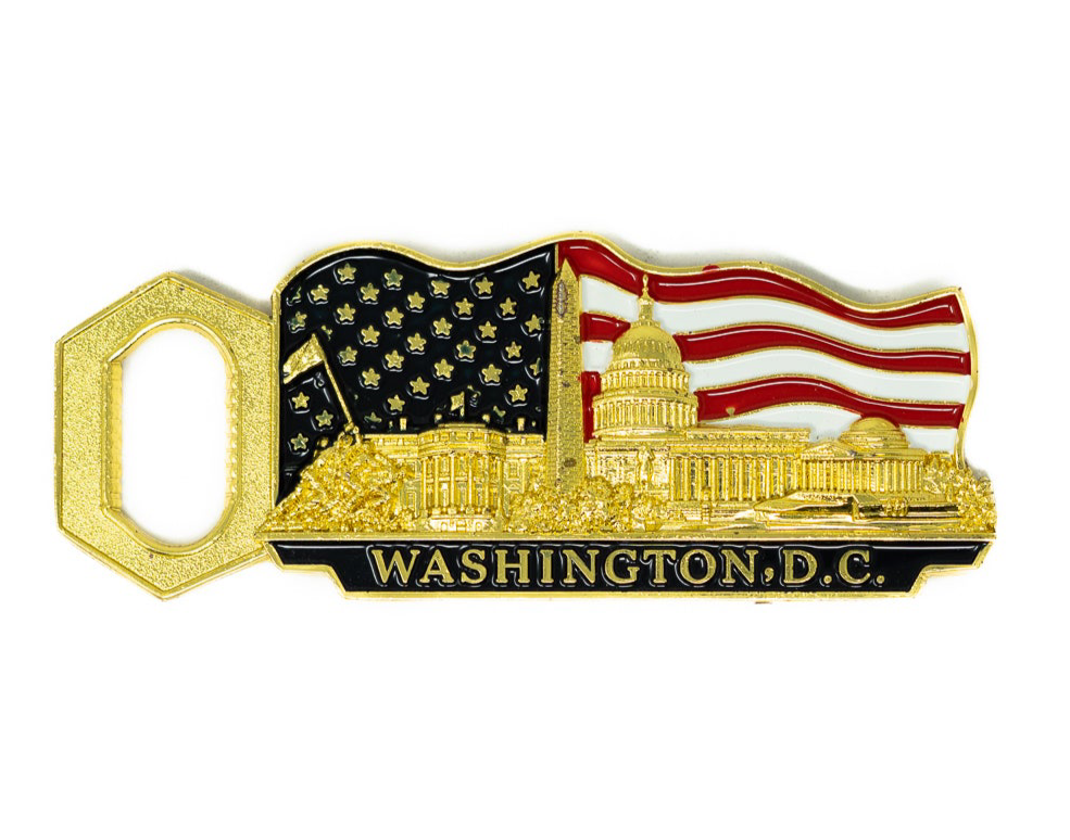Washington D.C. Panoramic Metal Bottle Opener & Magnet