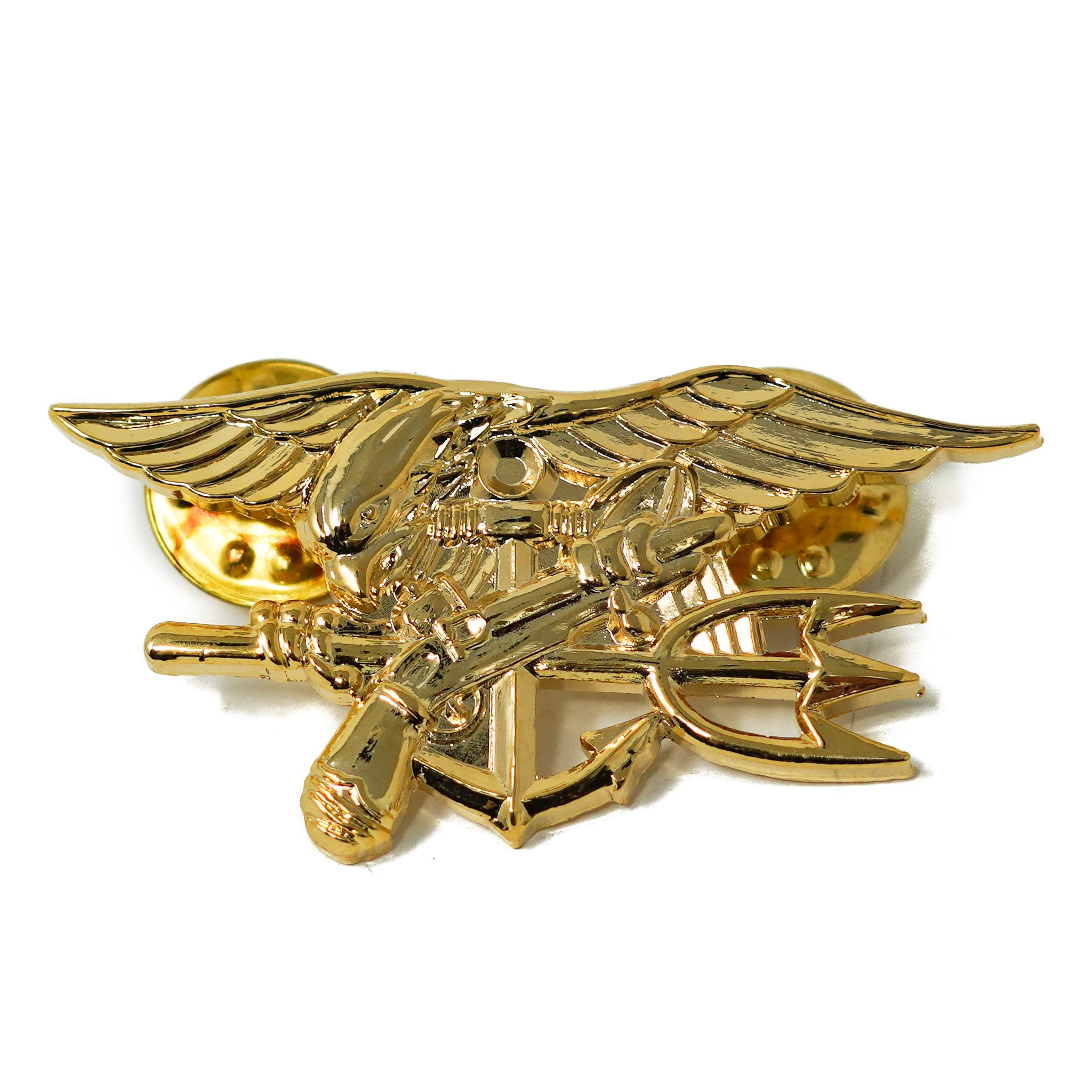 Gold US Navy Trident Badge Pin