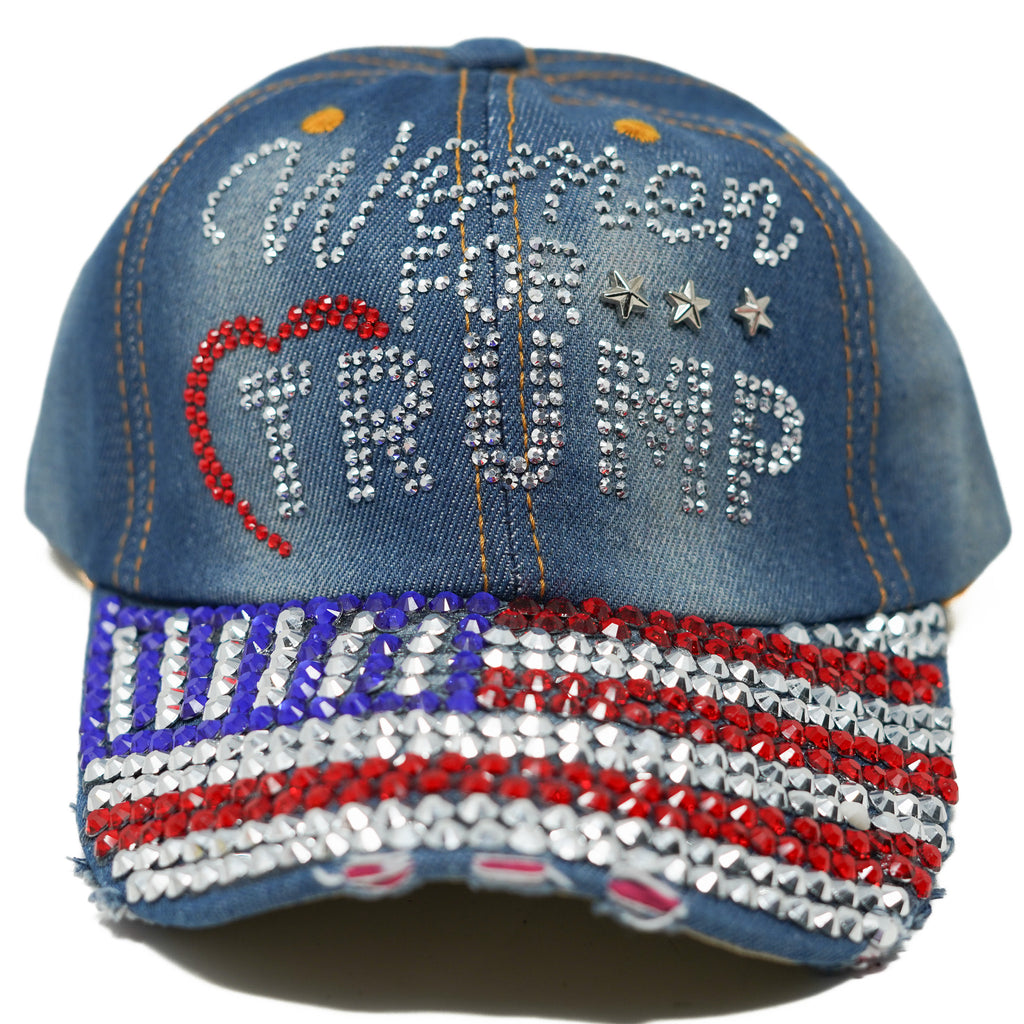 Women for Trump Bedazzled Baseball Cap