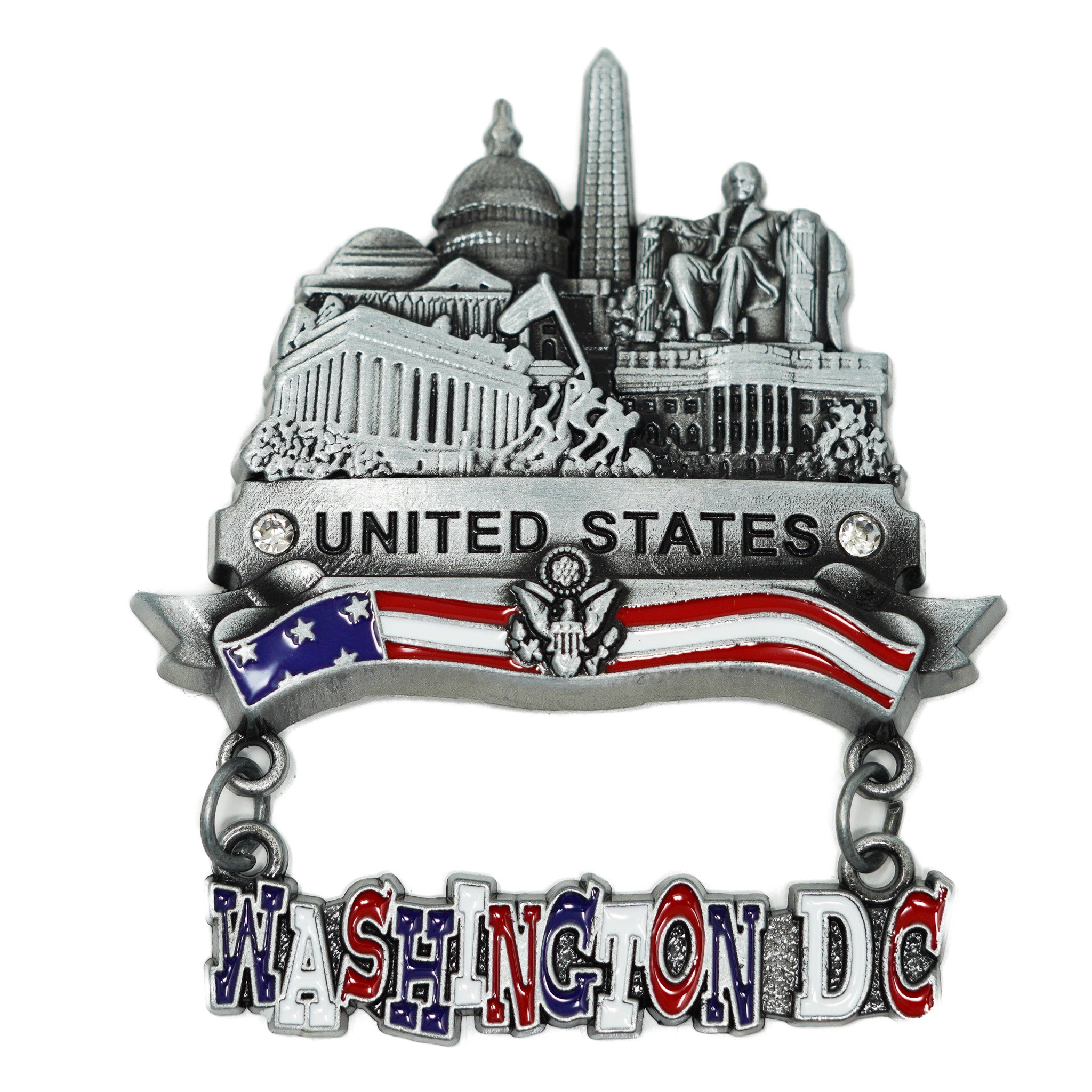 Pewter Washington DC Magnet
