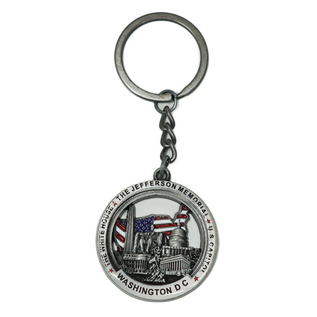 Pewter Washington DC Keychains