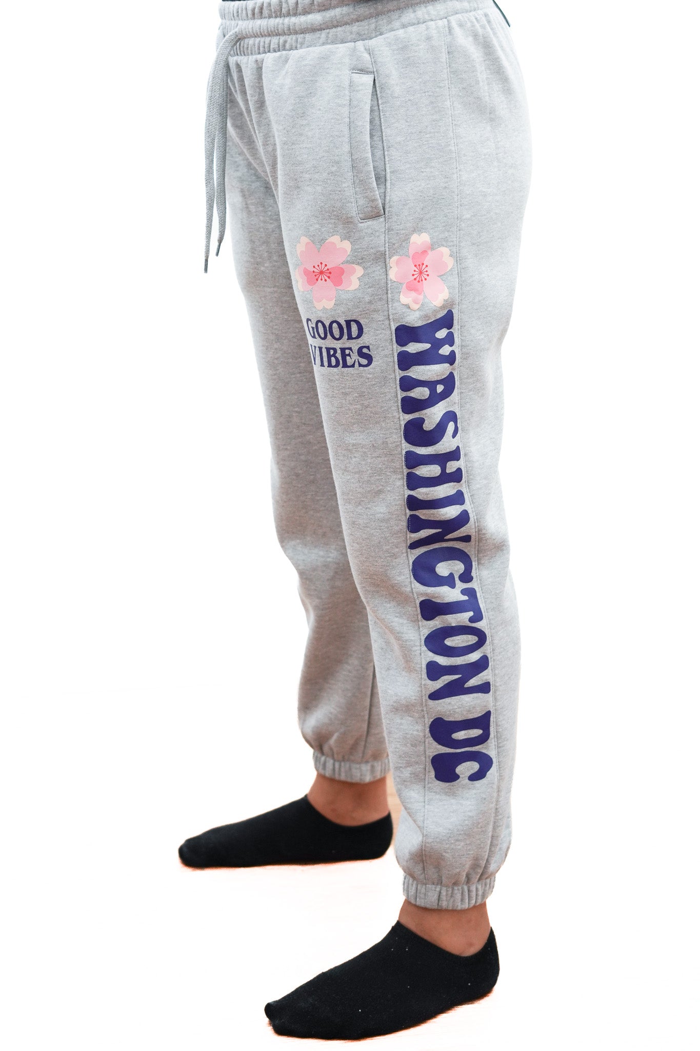Washington DC Cherry Blossom 'Good Vibes' Sweatpants (Multiple Colors)