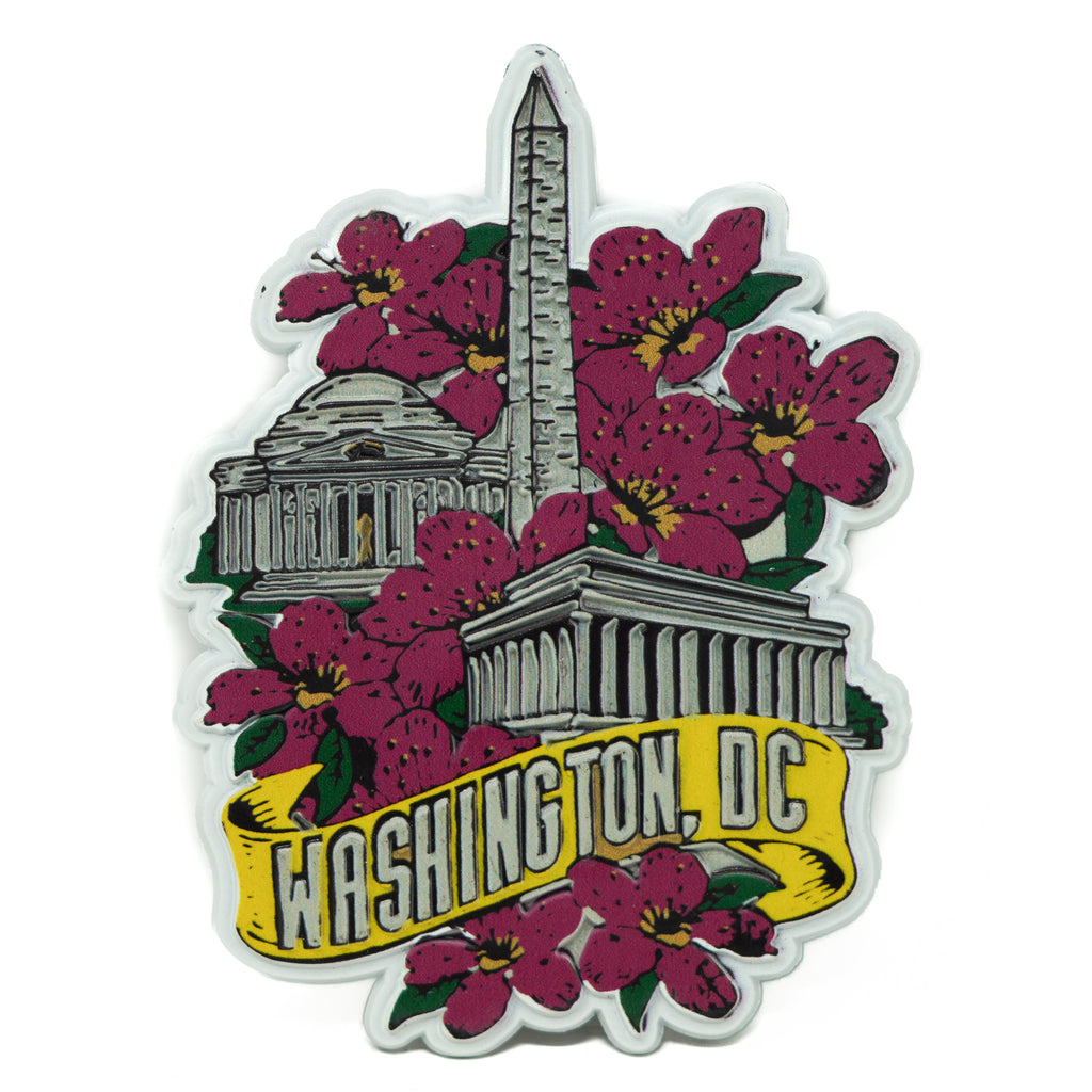 Cherry Blossom Monuments 'Gold Banner' Magnet