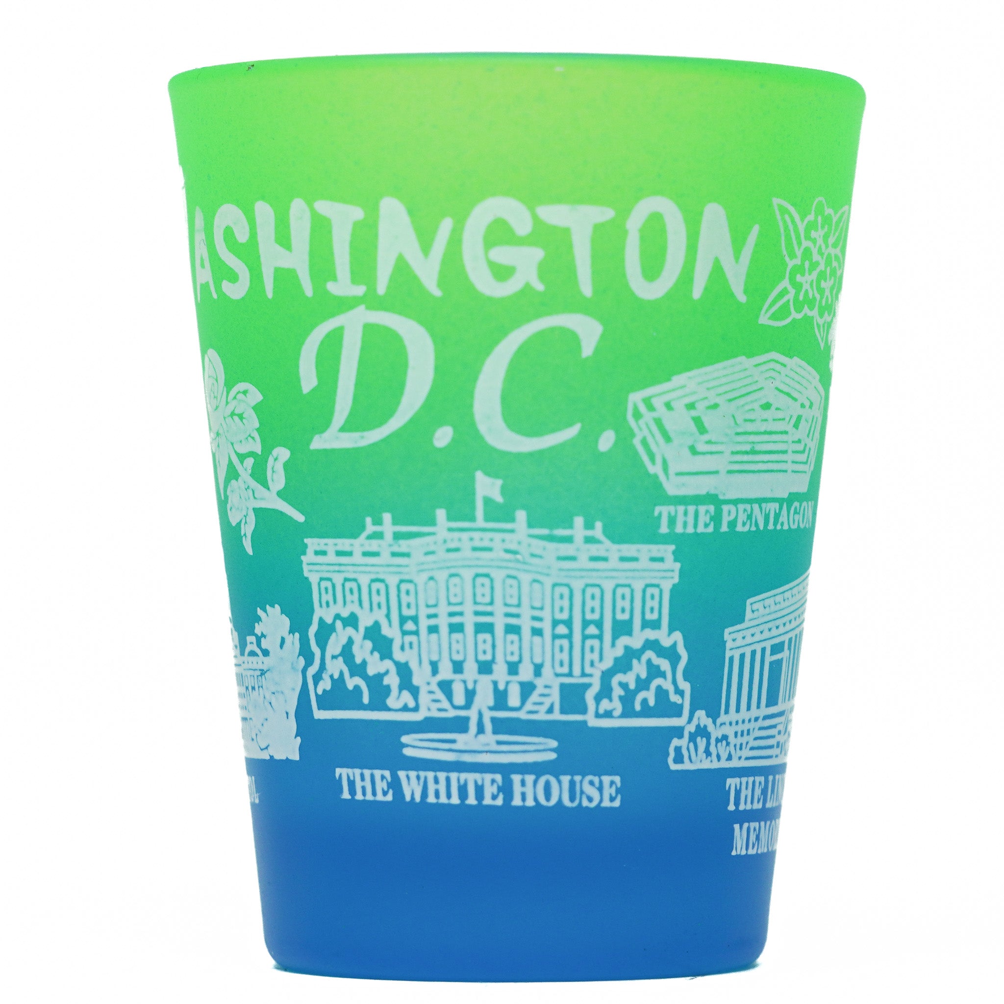 Ombre Washington DC Souvenir Shot Glass (Multiple Colors)