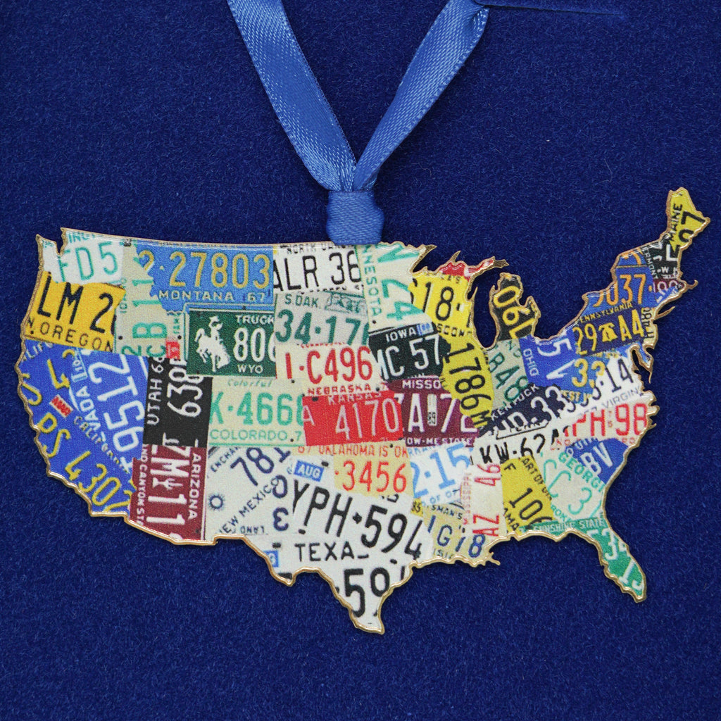 United States of America License Plate Ornament