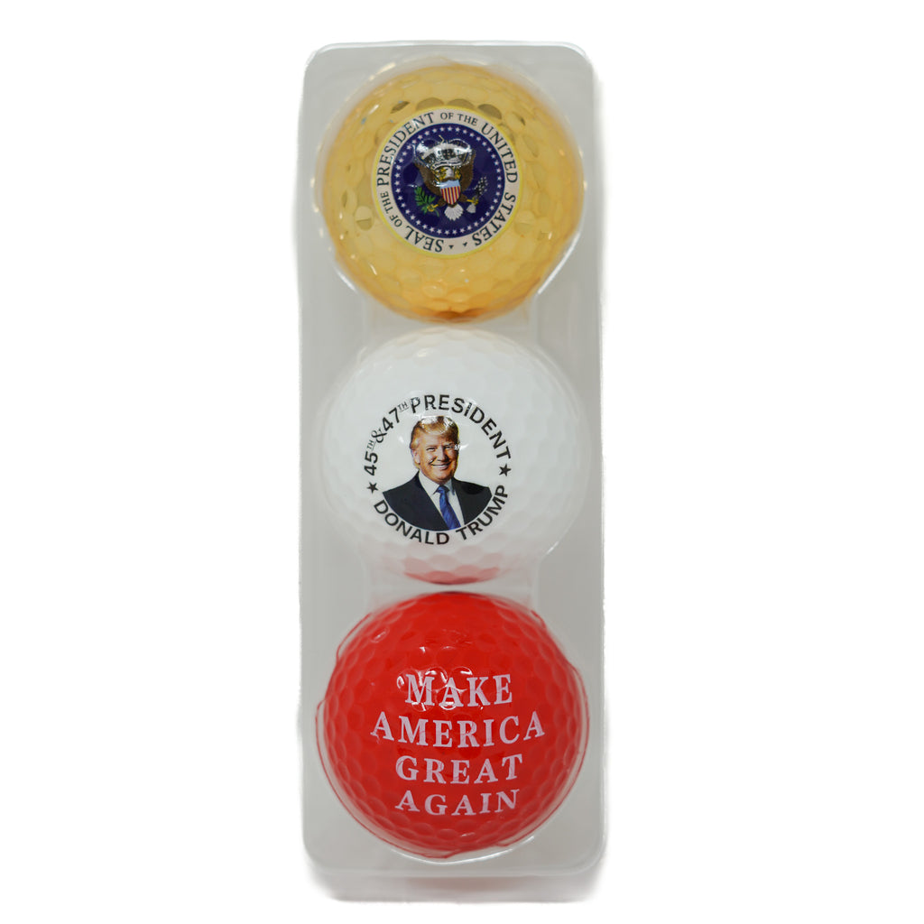 Donald Trump 45th & 47th President Golf Ball Set