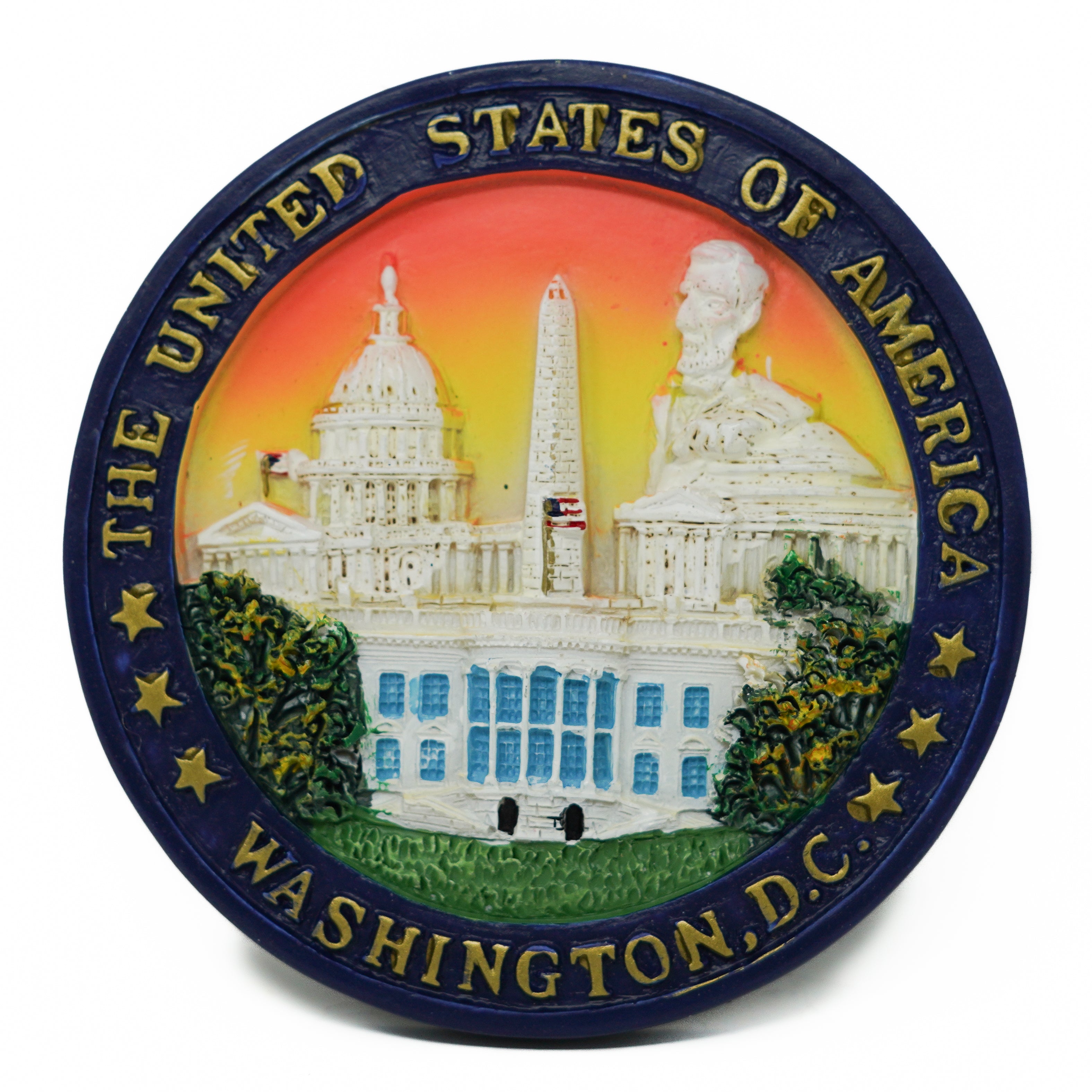 Washington D.C. Ceramic Round Magnet
