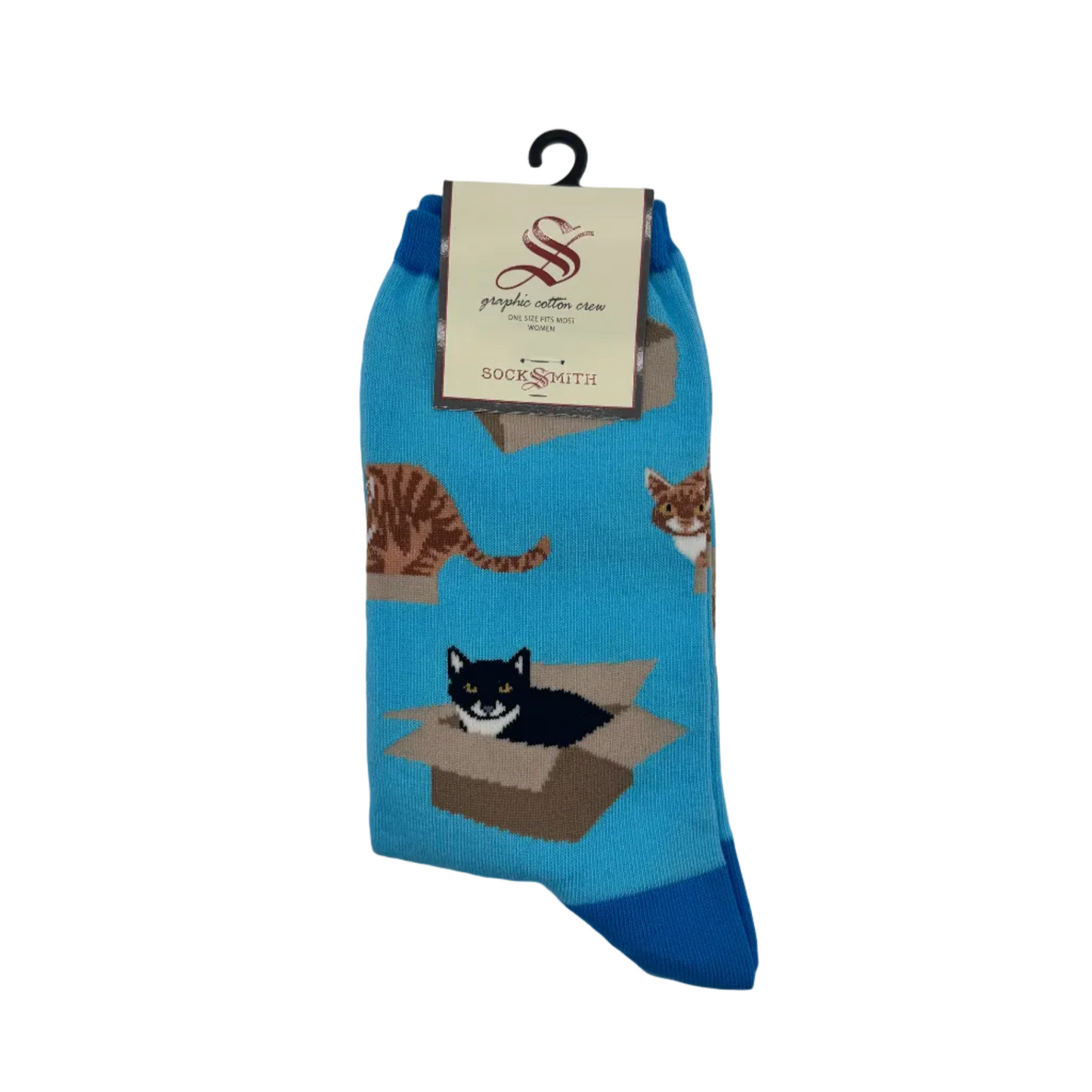 Women's Cat In a Box Sock