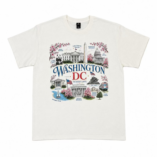 Illustrated Washington DC T-Shirt