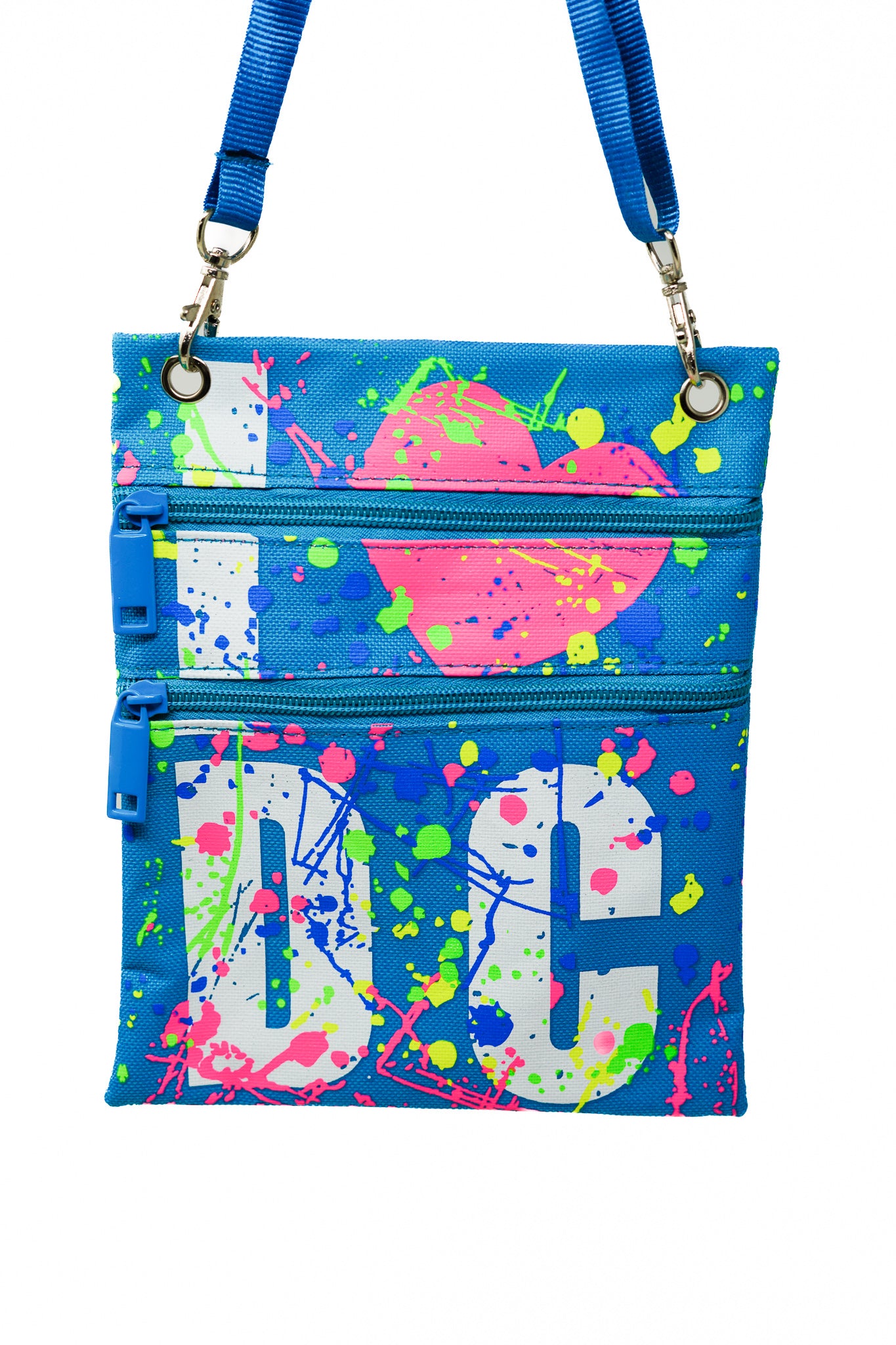 I Love DC Paint Splatter Crossbody Bag