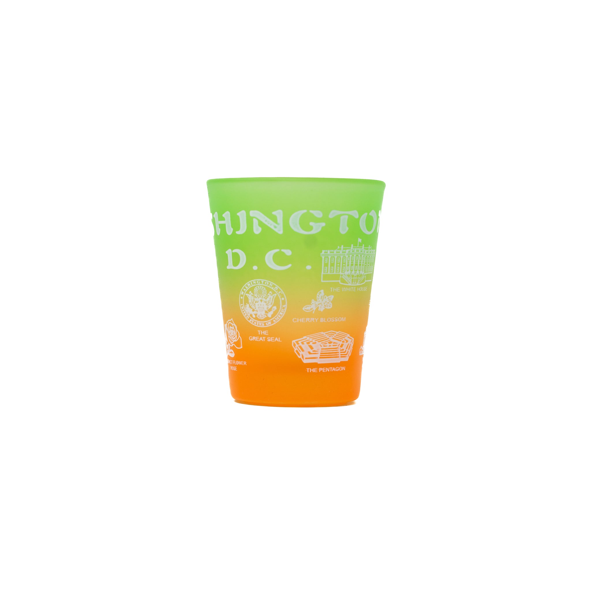 Ombre Washington DC Souvenir Shot Glass (Multiple Colors)