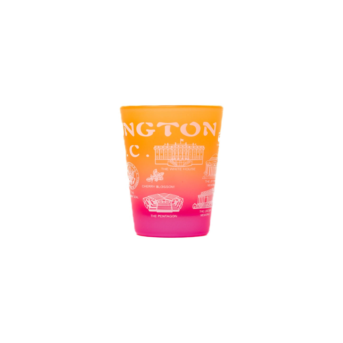 Ombre Washington DC Souvenir Shot Glass (Multiple Colors)