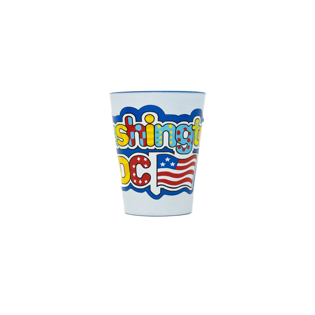 Washington DC Bubble Text Shot Glass