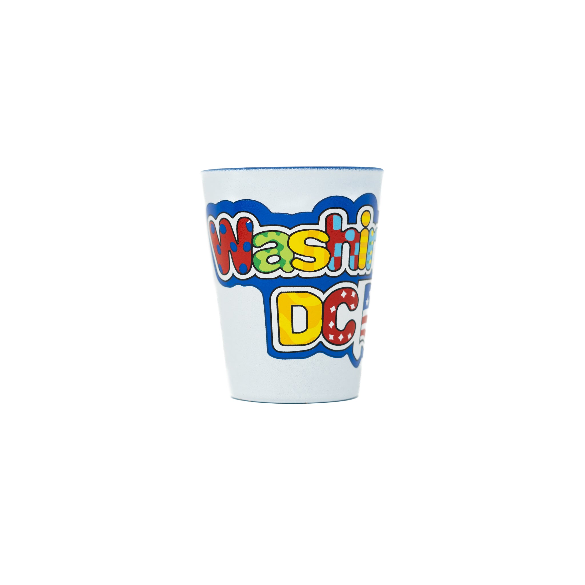 Washington DC Bubble Text Shot Glass