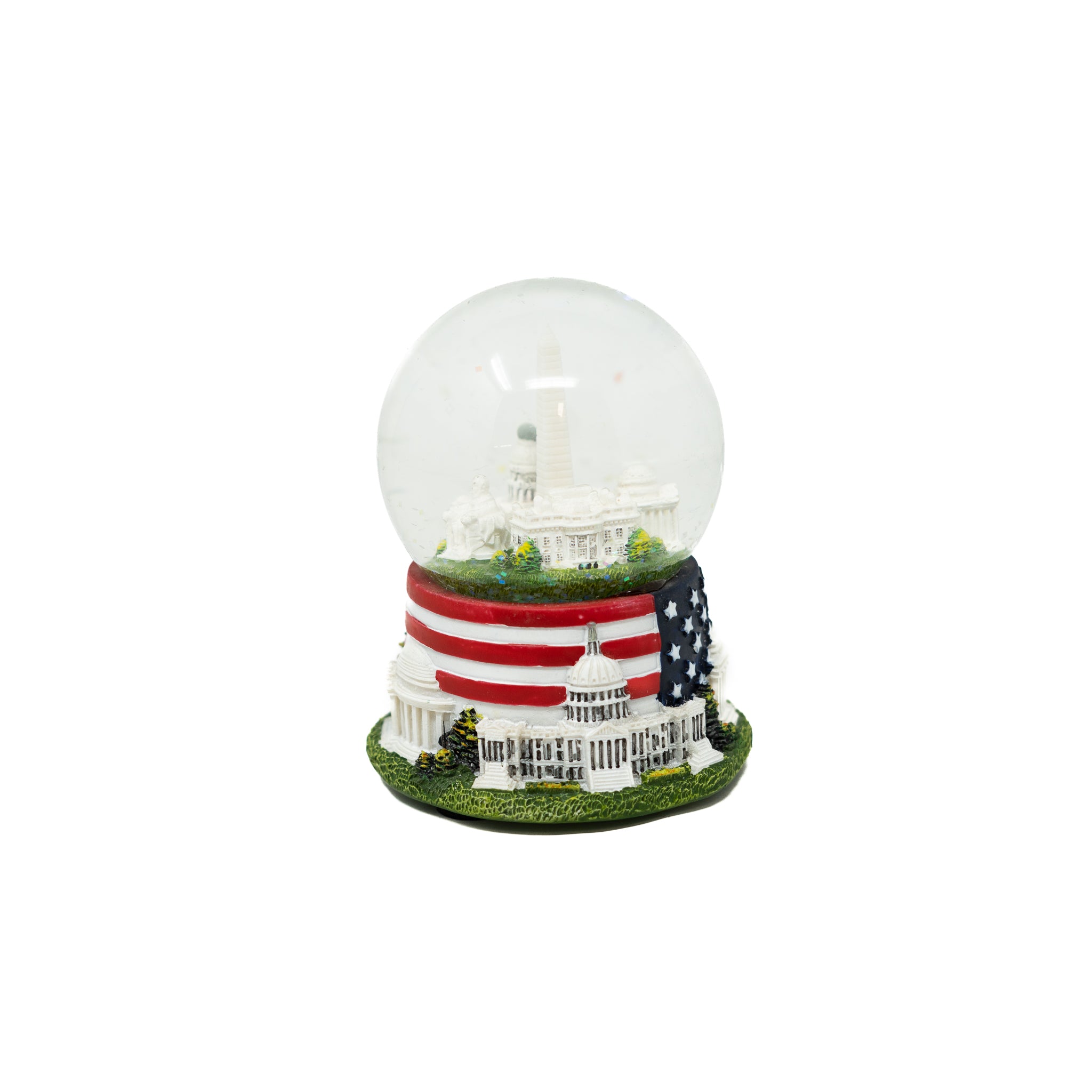 Washington DC Landmark w/ American Flag Snow Globe (2 Sizes)