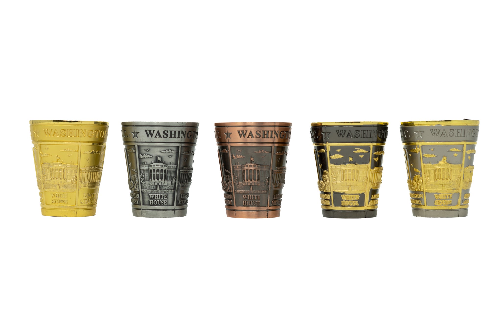 Metal Washington DC Shot Glasses (5 Colors)
