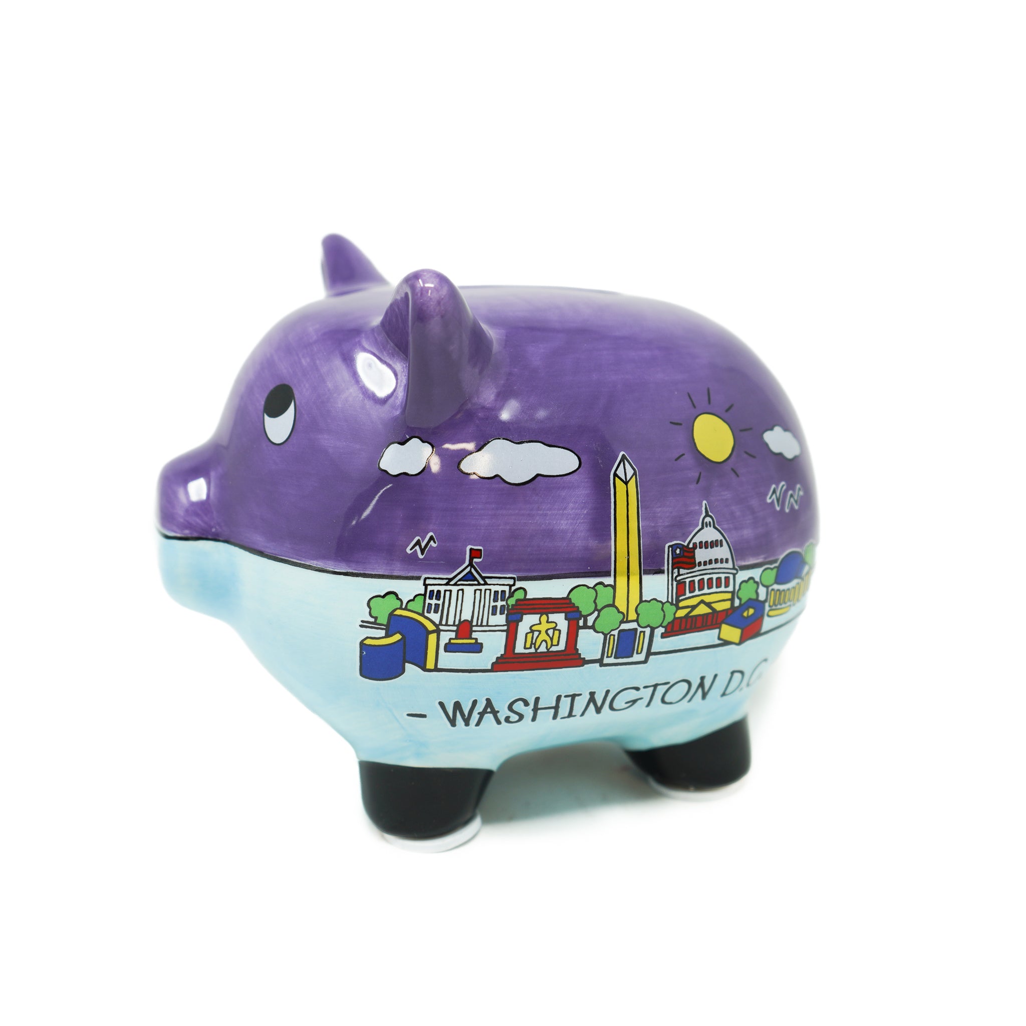 Block Color Washington DC Piggy Bank (3 styles)