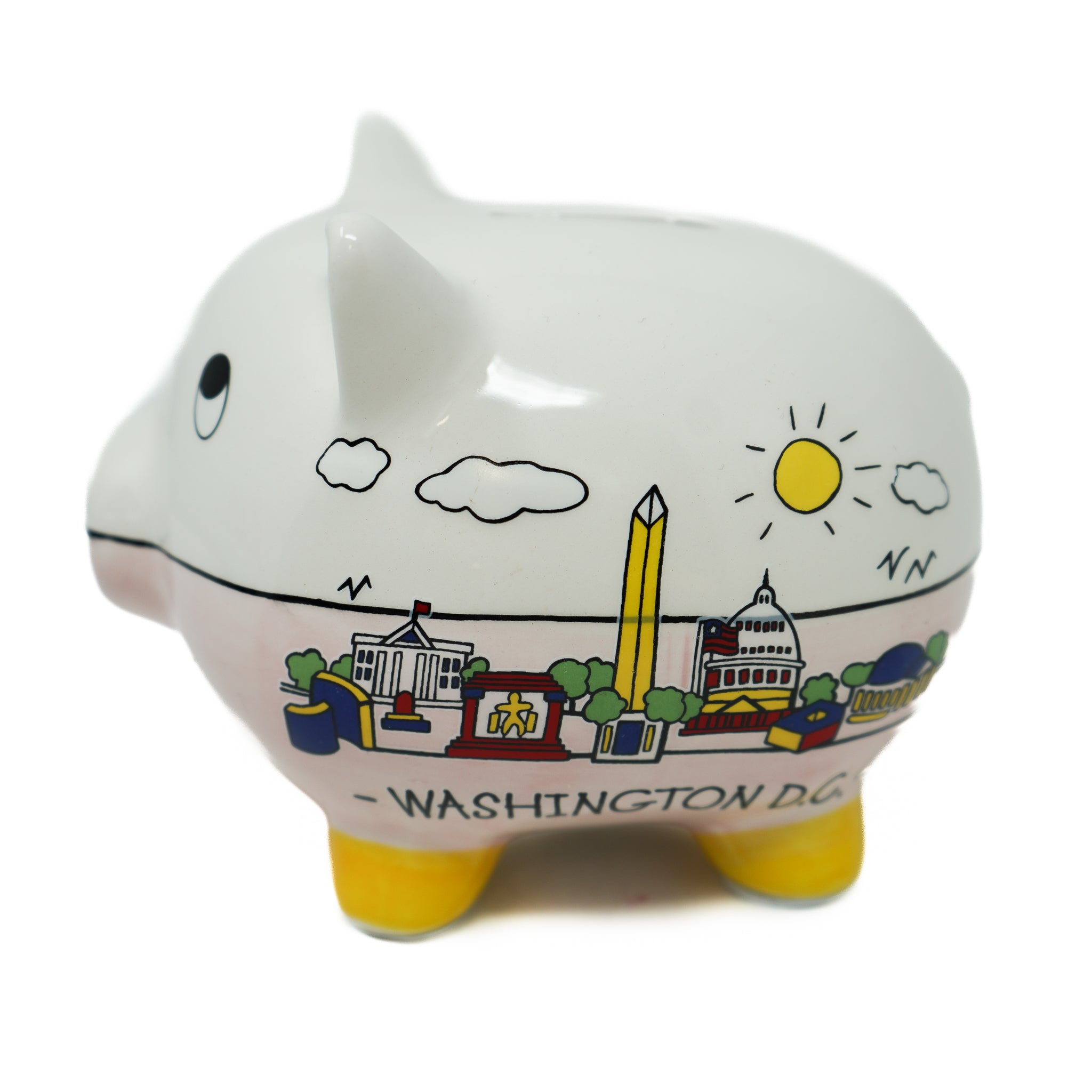 Block Color Washington DC Piggy Bank (3 styles)