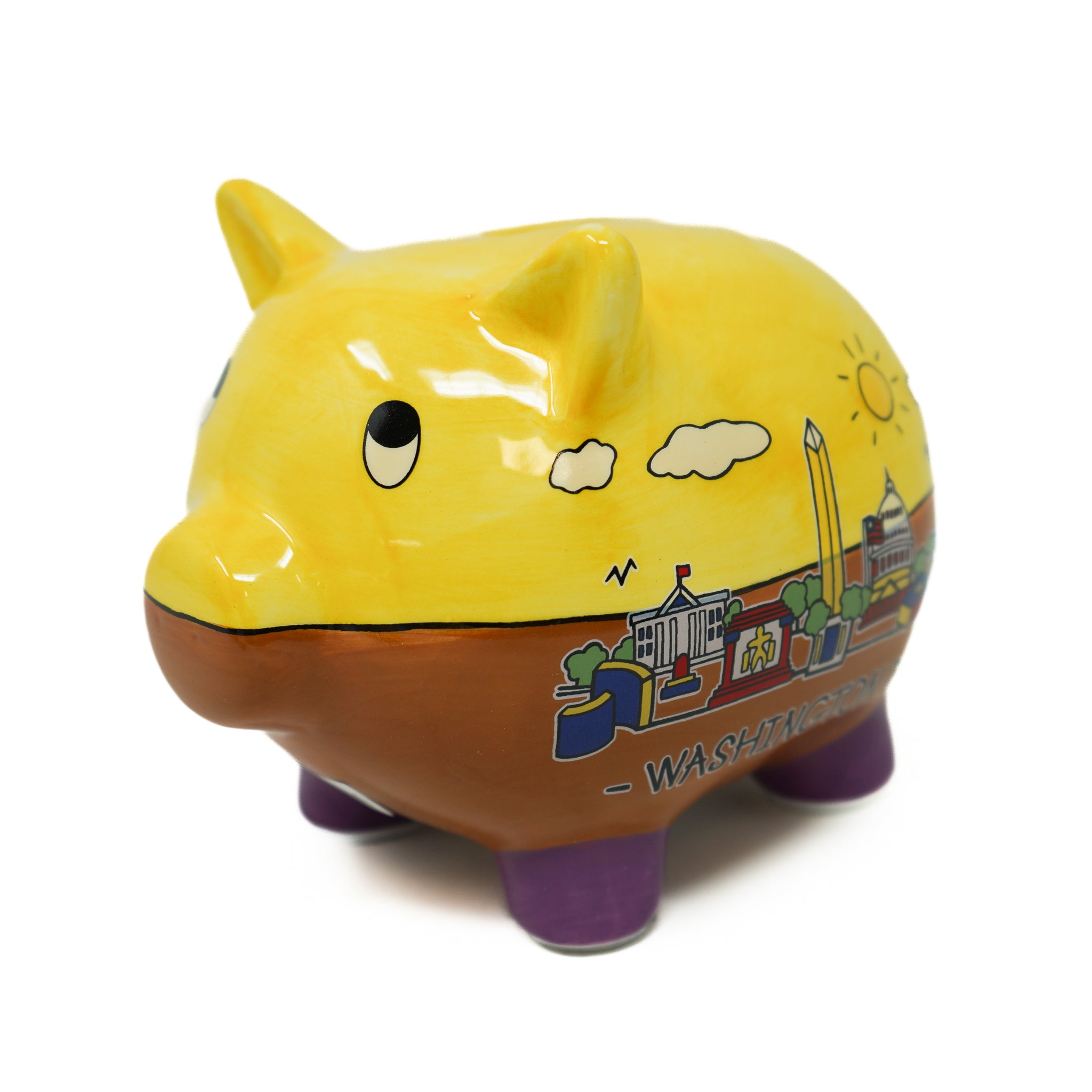 Block Color Washington DC Piggy Bank (3 styles)