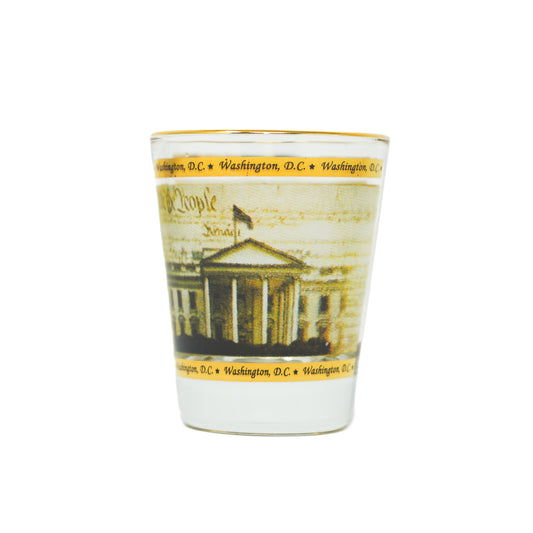 Golden Washington DC Shot Glass