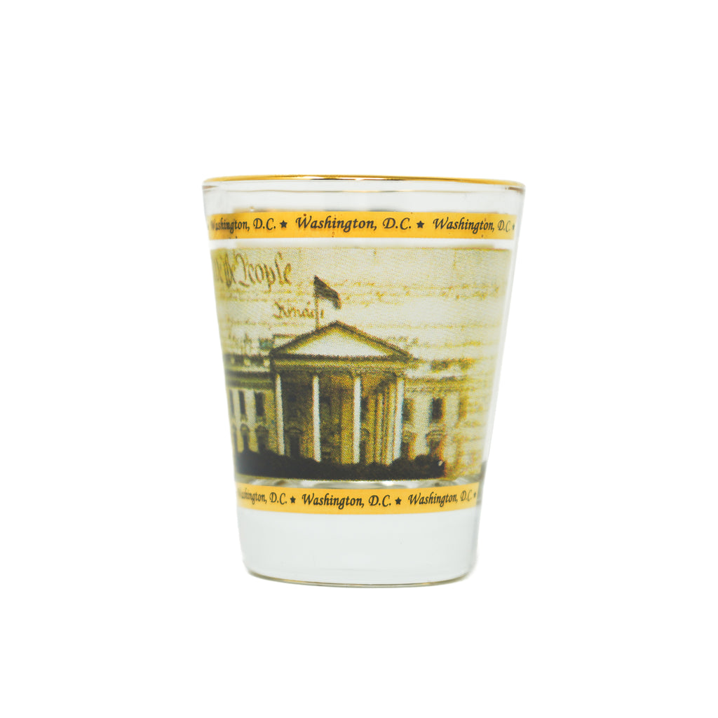 Golden Washington DC Shot Glass