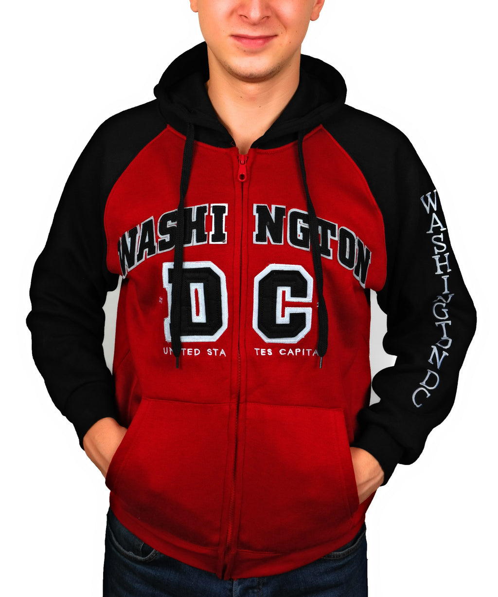 Washington DC Zippered Unisex Hoodie Sweatshirt (Multiple Colors)