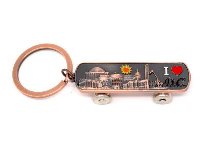 Washington DC Skateboard Keychain