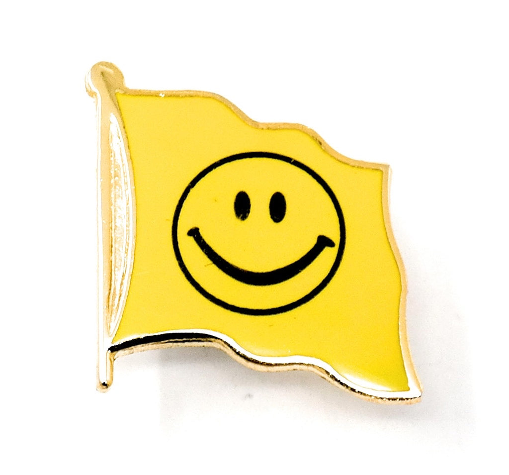 Smiley Face Flag Lapel Pin