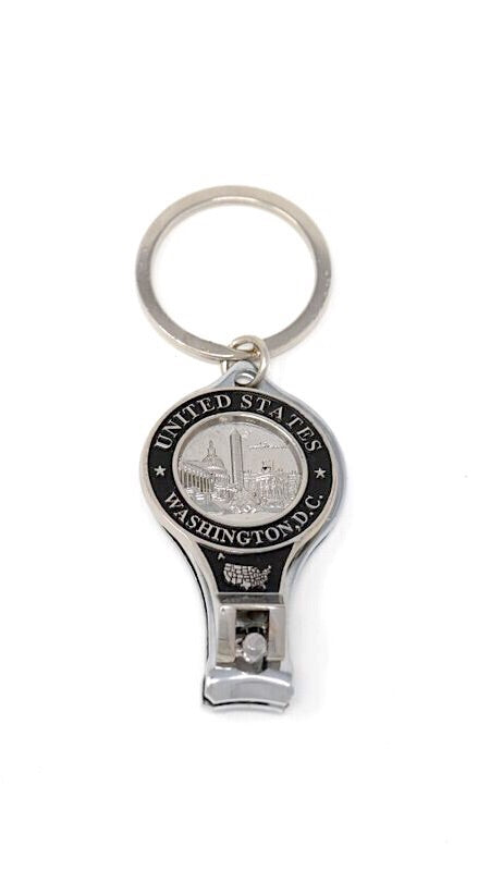 Nail clippers Bottle Opener Washington DC Keychain