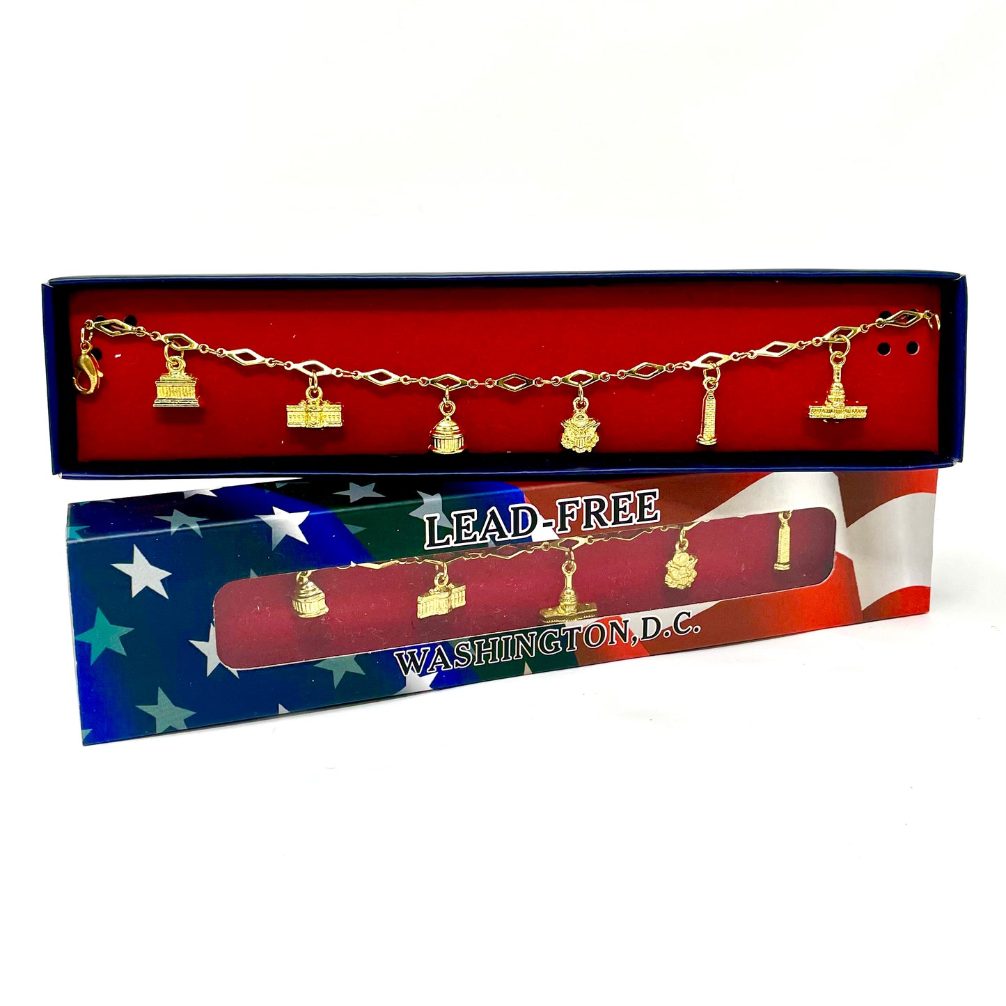 Washington D.C. Monuments Charm Bracelet