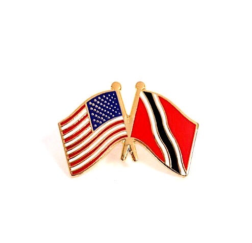 Trinidad and Tobago & USA Friendship Flags Lapel Pin