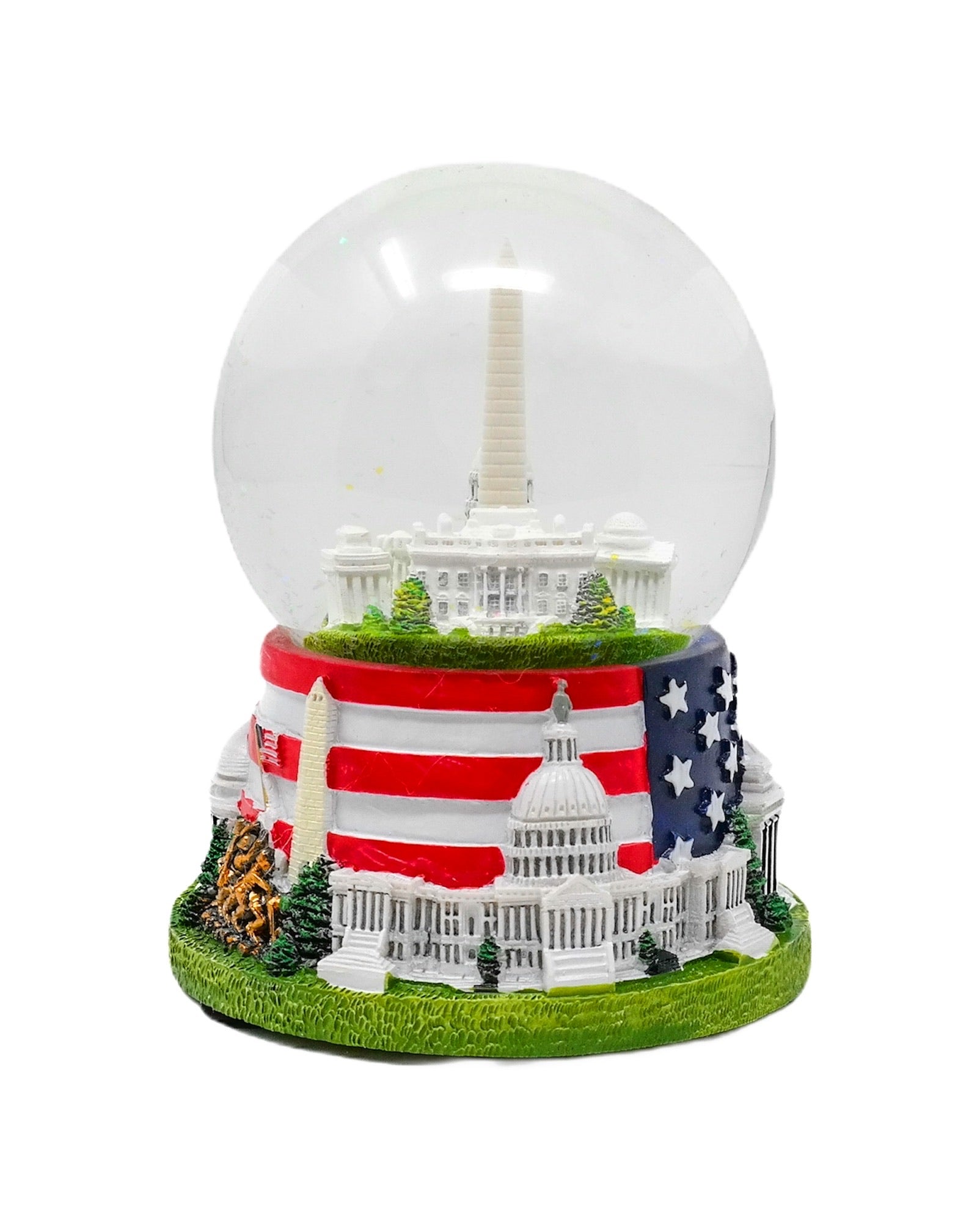 Washington DC Landmark w/ American Flag Snow Globe (2 Sizes)