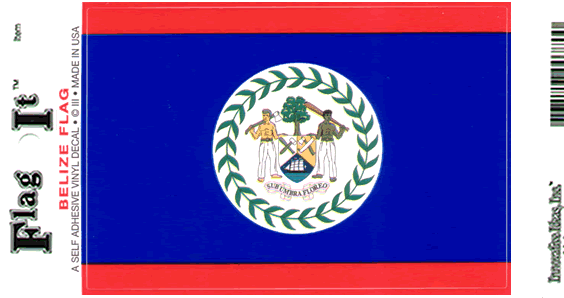 Belize Flag Decal Sticker