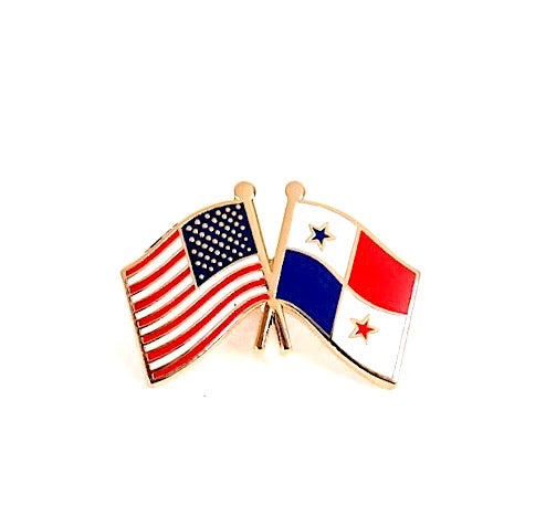 Panama & USA Friendship Flags Lapel Pin