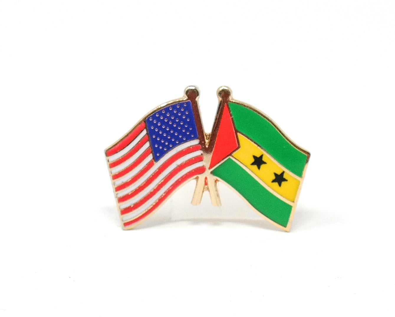 Sea Tome & USA Friendship Flags Lapel Pin