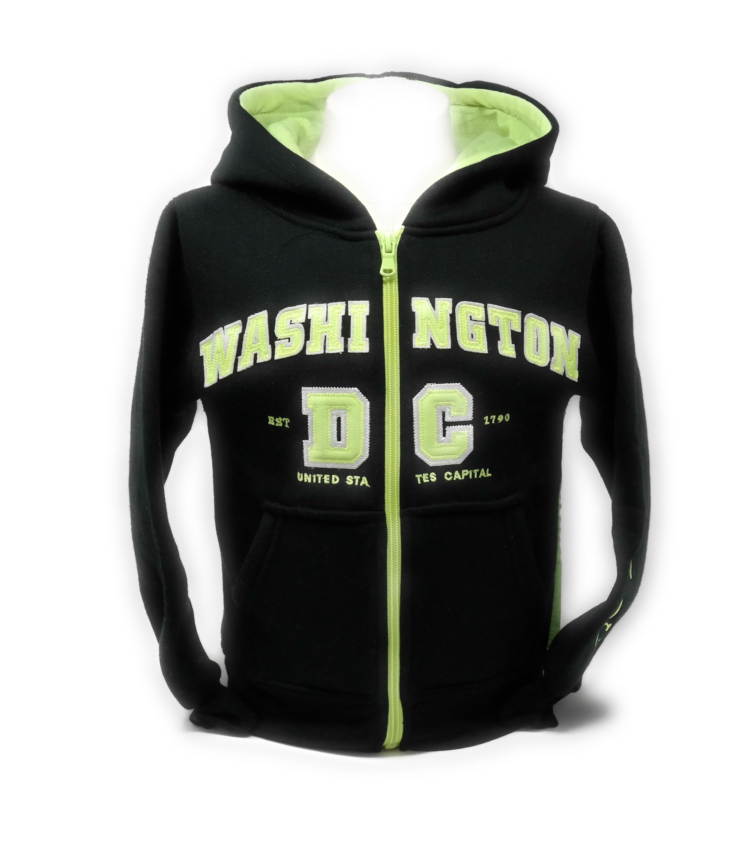 Kid’s Washington DC Zip-Up Sweatshirt (Multiple Colors)