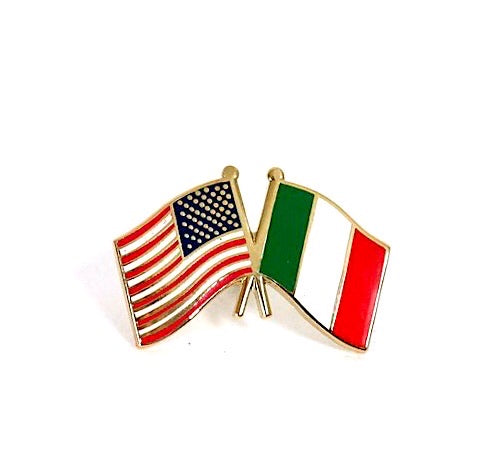 Italy & USA Friendship Flags Lapel Pin